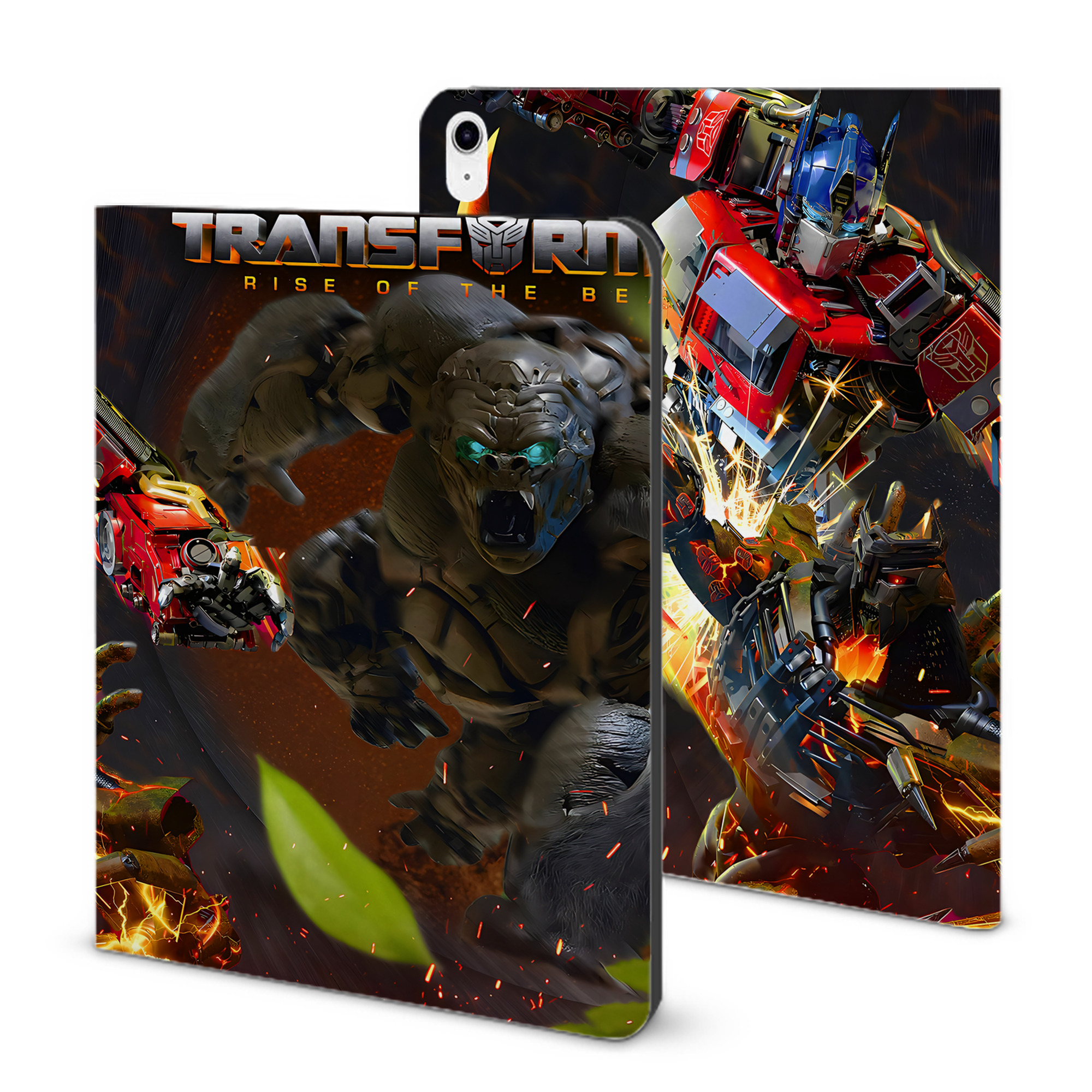 （画像用） Transformers トランスフォーマー IPad ケース ブック型 PUレザー TPU 耐衝撃 軽量 薄型 ペン収納なし 全面保護 IPad 各モデル対応